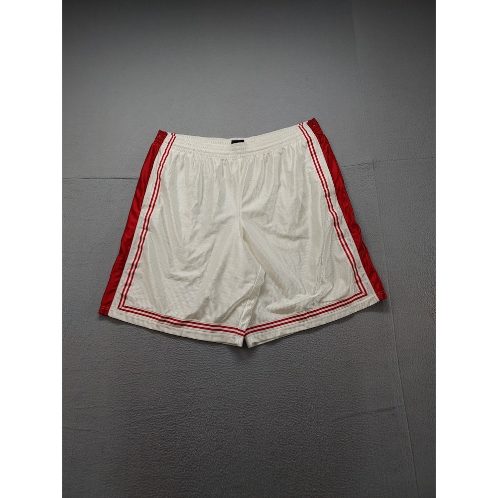 Foot Locker Men Basketball Short 3XL White Red 100% Polyester Pull On Training